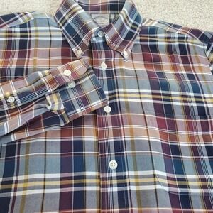 Brooks Brothers Men's Button Down Shirt Small Regent Fit Supima Cotton Blue